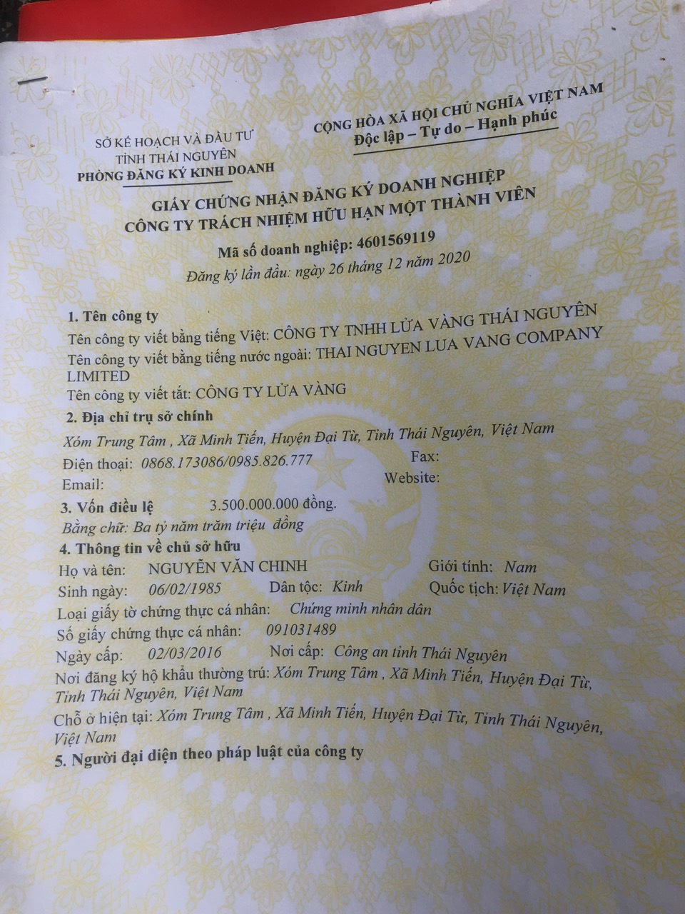 Giới thiệu về Lua Vang Co